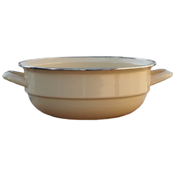 Smaltovaná misa 24 cm bežová