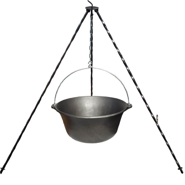 Liatinový kotlík 16 L + trojnožka 1,2 m