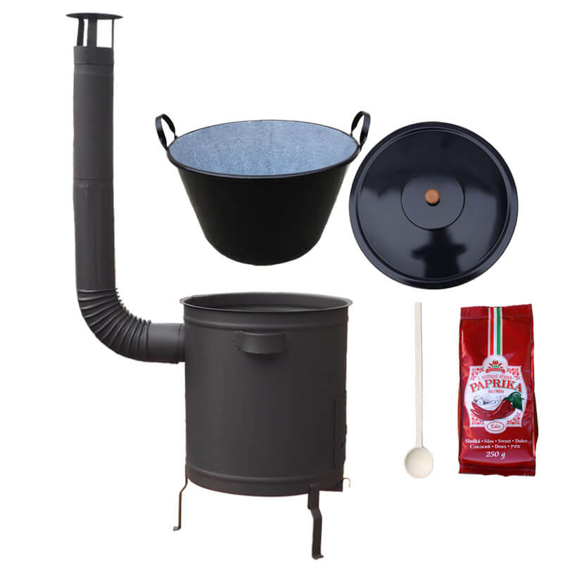 Zabíjačkový smaltovaný kotol 60 L + nerezová kotlina 1,5 mm 50 cm STRONG EXCLUSIVE