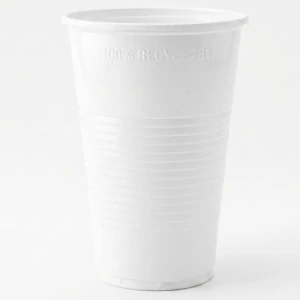 Jednorazový plastový biely pohár na studený nápoj 300 ml – 12 ks