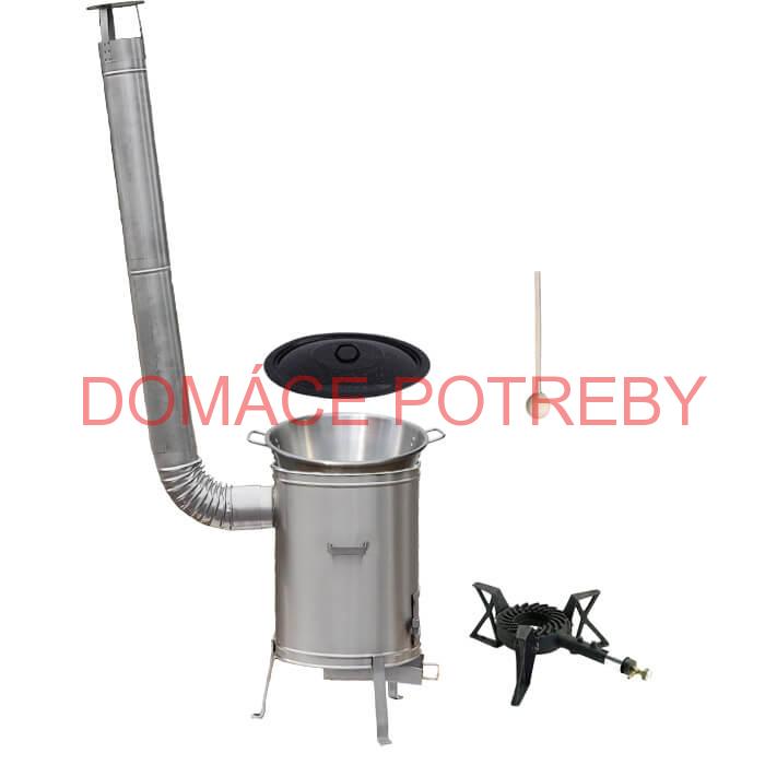 Nerezový kotol 40 L + nerezová kotlina 45 cm + horák LUX