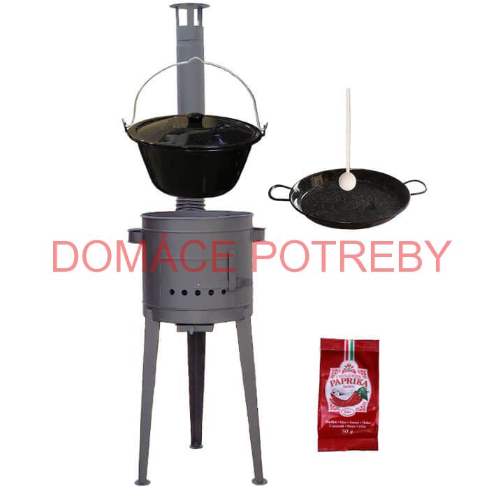 Smaltovaný kotlík 13 L + Paella smaltovaná panvica + vysoká žiaruvzdorná kotlina 36 cm PLUS 600