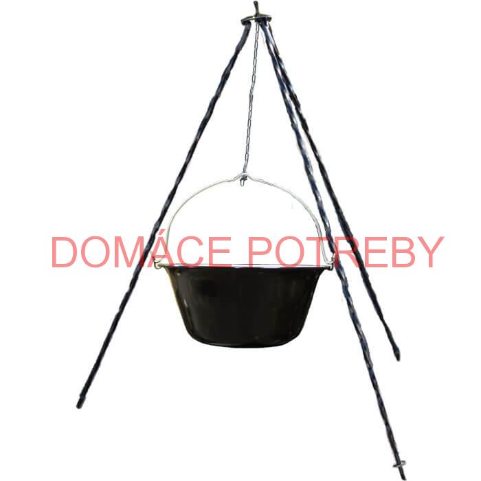 Smaltovaný kotlík 13 L + trojnožka 1,2 m
