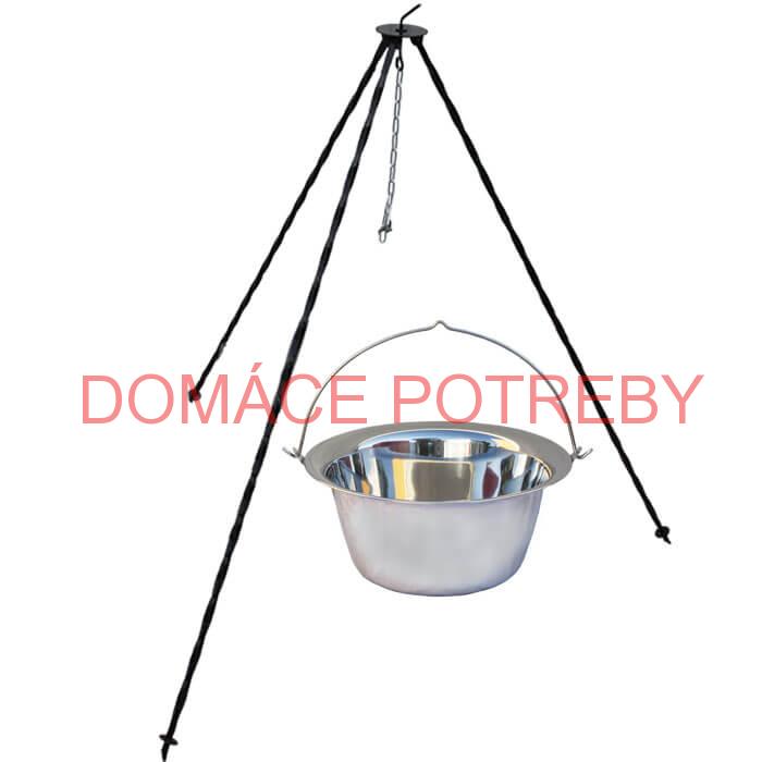 Nerezový kotlík (INOX 0,8 mm) 20 L + trojnožka 1,2 m