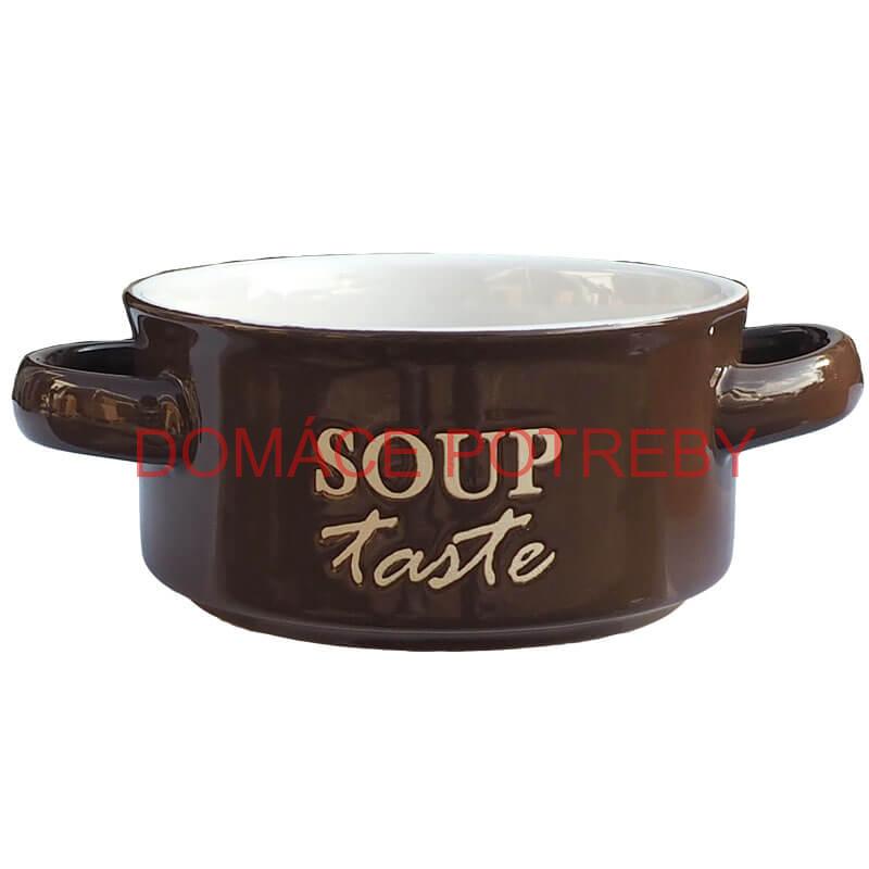 Keramická miska na polievku-hnedá SOUP