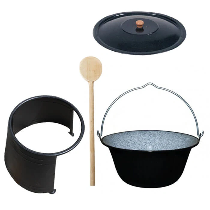 Smaltovaný kotlík 8 L (1,2 mm) + pokrievka + chránič plameňa