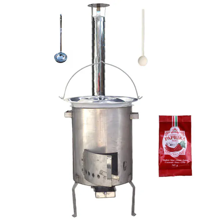 Nerezový kotlík 30 L (1,2 mm) INOX + nerezová kotlina (1,5 mm) 45 cm STRONG EXCLUSIVE