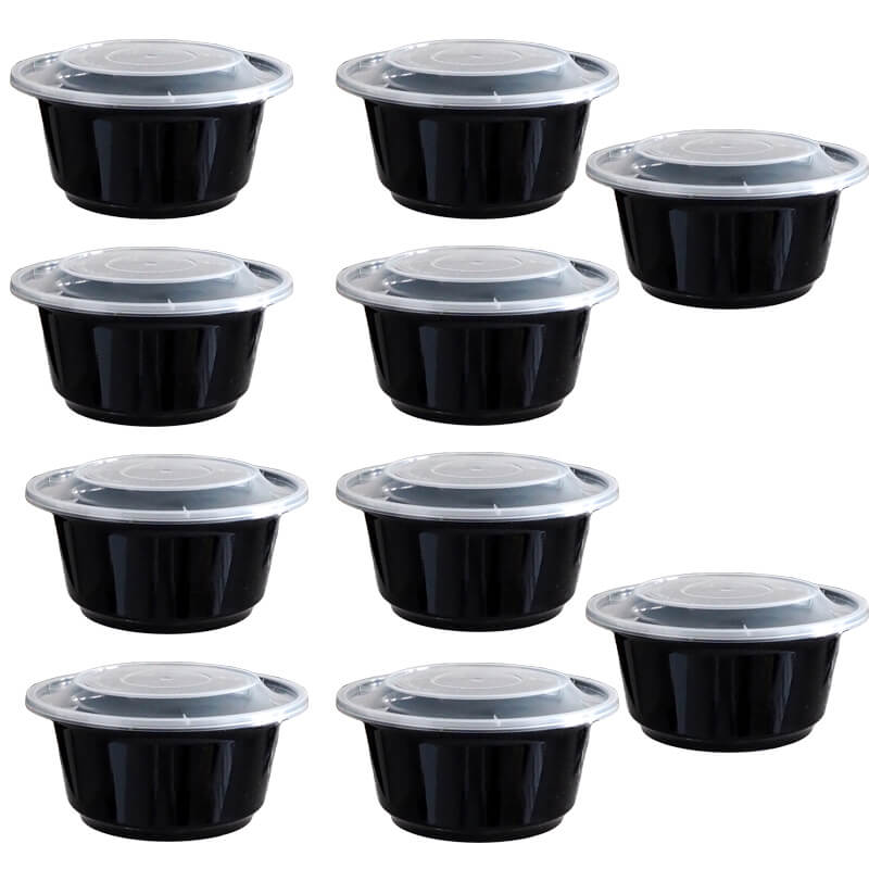 Plastové boxy (misky) na guláš + vrchnáky 1000 ml 10 ks