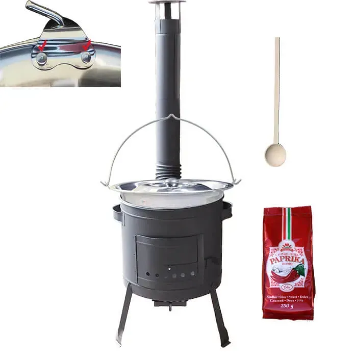 Nerezový kotlík 20 L (1,2 mm) INOX + hrubostenná (1,5 mm) žiaruvzdorná kotlina BALKY STRONG 42 PLUS 600