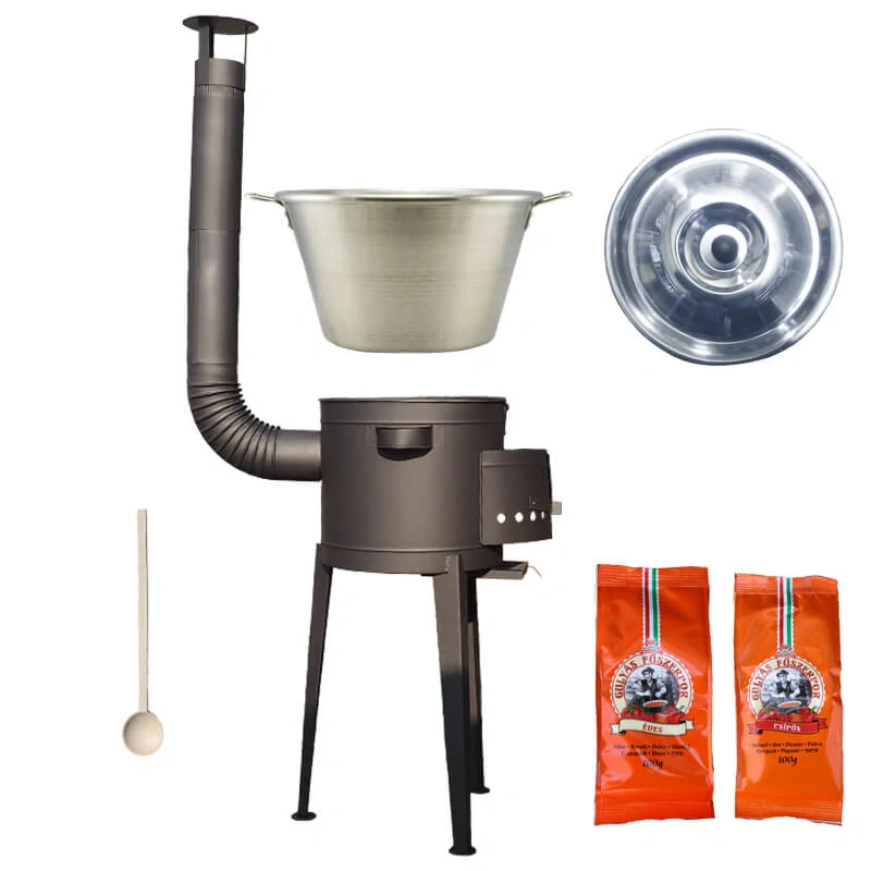 Nerezový kotol 40 L + vysoká kotlina 47 cm (2,0 mm) HODO Plus 600 + paprikové korenie na guláš