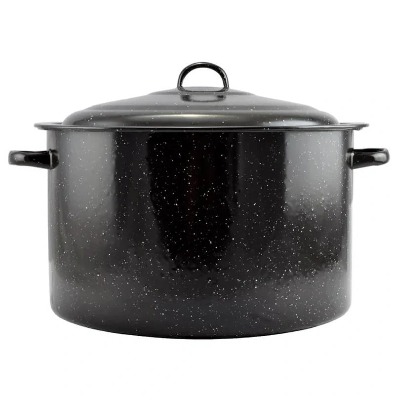 Smaltovaný hrniec s pokrievkou 20 L BLACK