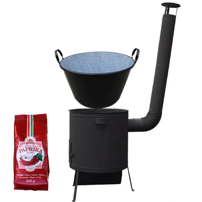 Zabíjačkový smaltovaný kotol 100 L, žiaruvzdorná kotlina 42 PLUS 600 4 MM + sladká paprika GURMÁN 250 g