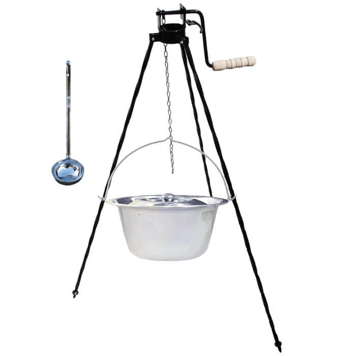 Antikorový kotlík 20 L (0,8 mm) + pokrievka + stojan s kladkou VAR