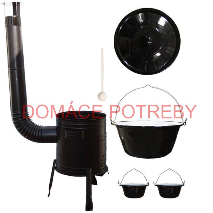 Kotlíkový gulášový set + smaltovaný kotlík 30 L + 2 servírovacie kotlíky