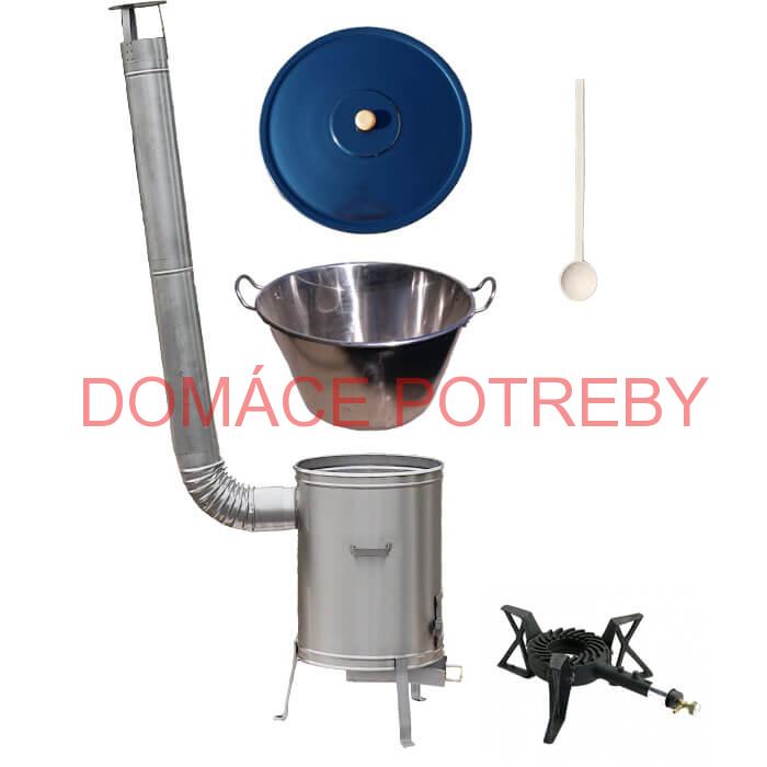 Zabíjačkový nerezový kotol 70 L + nerezová kotlina 56 cm + horák 7 kW