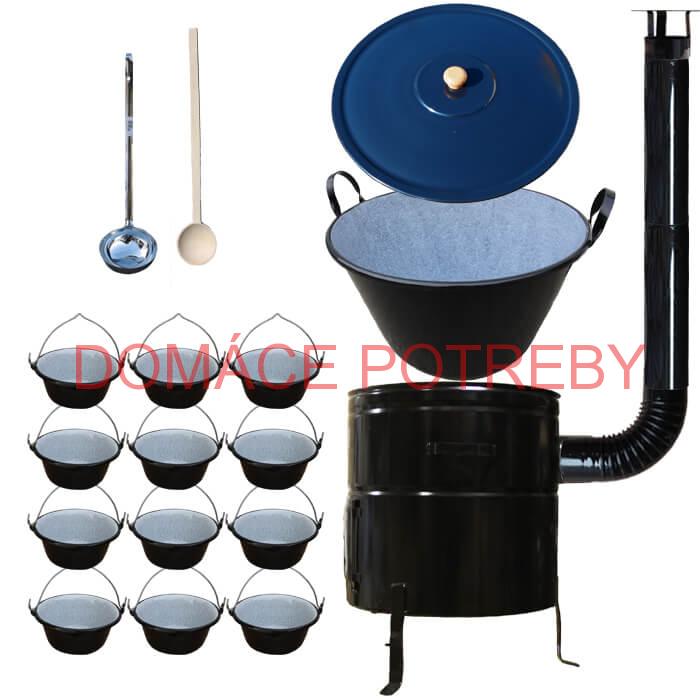Smaltovaný kotol 60 L + servírovacie kotlíky (12 ks) BIG PARTY