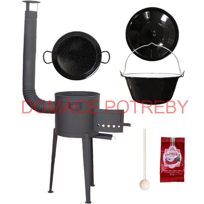 Smaltovaný kotlík 13 L + Paella smaltovaná panvica + vysoká žiaruvzdorná kotlina 36 cm PLUS 600