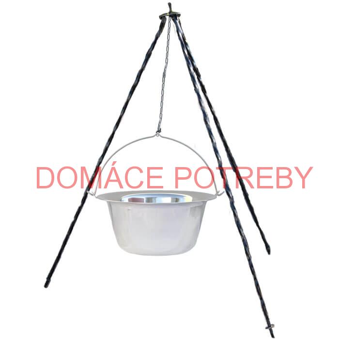 Nerezový kotlík (INOX 0,8 mm) 14 L + trojnožka 1,2 m