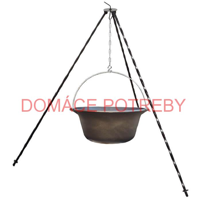 Liatinový kotlík 7,2 L + trojnožka 1,2 m