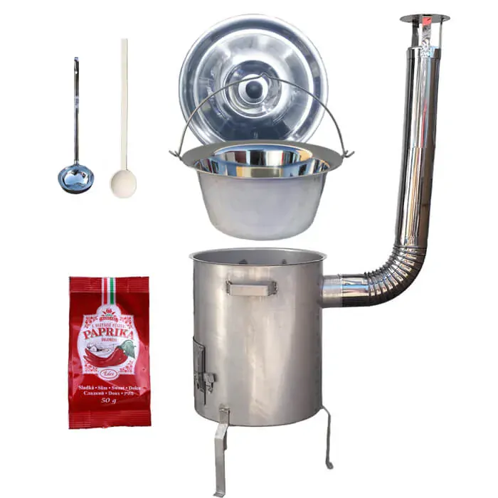 Nerezový kotlík 20 L (1,2 mm) INOX + nerezová kotlina (1,5 mm) 42 cm STRONG EXCLUSIVE