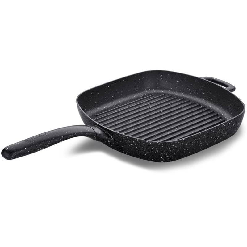Grilovacia panvica s rúčkou 28 x 28 Grill Plus Volkanit