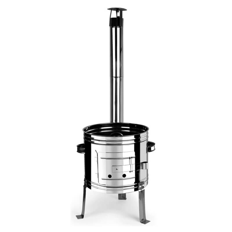 Nerezový kotlík 20 L (1,2 mm) + Nerezová kotlina 42 INOX + vareška + misky 12 ks
