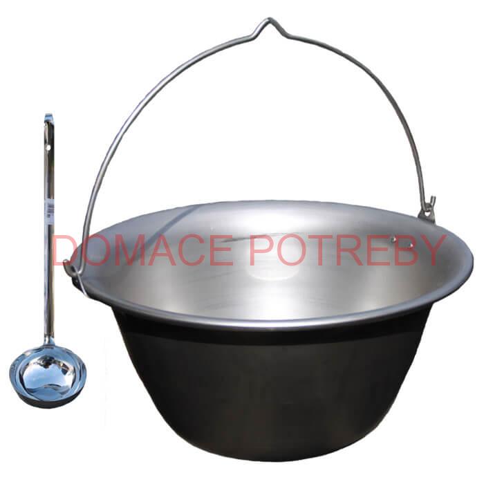 Nerezový kotlík na guláš 10 L (1,5 mm) + antikórová naberačka