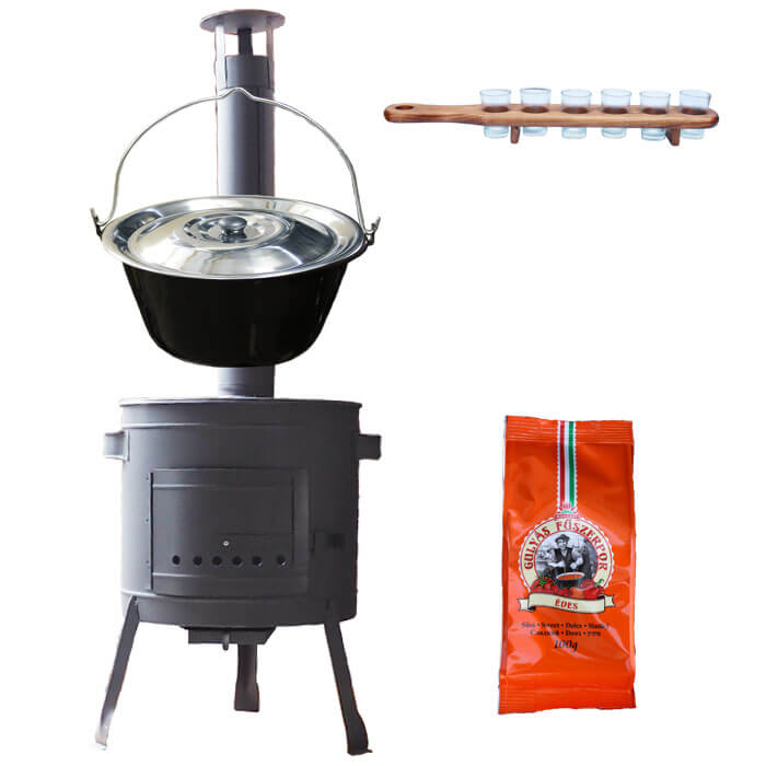Smaltovaný kotlík 20 L (1,2 mm) + korenie + štamperlíky + nízka žiaruvzdorná kotlina (0,8 mm) 42 PLUS 600