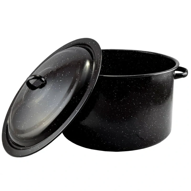 Smaltovaný hrniec s pokrievkou 20 L BLACK