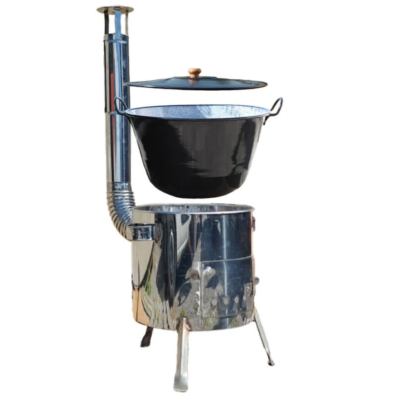Smaltovaný kotol 70 L + nerezová kotlina 53 cm LUSTRO