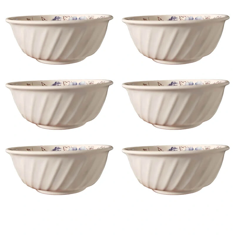 Plastová miska s kvetinovým vzorom (750 ml) – teraz v sade 6 kusov!