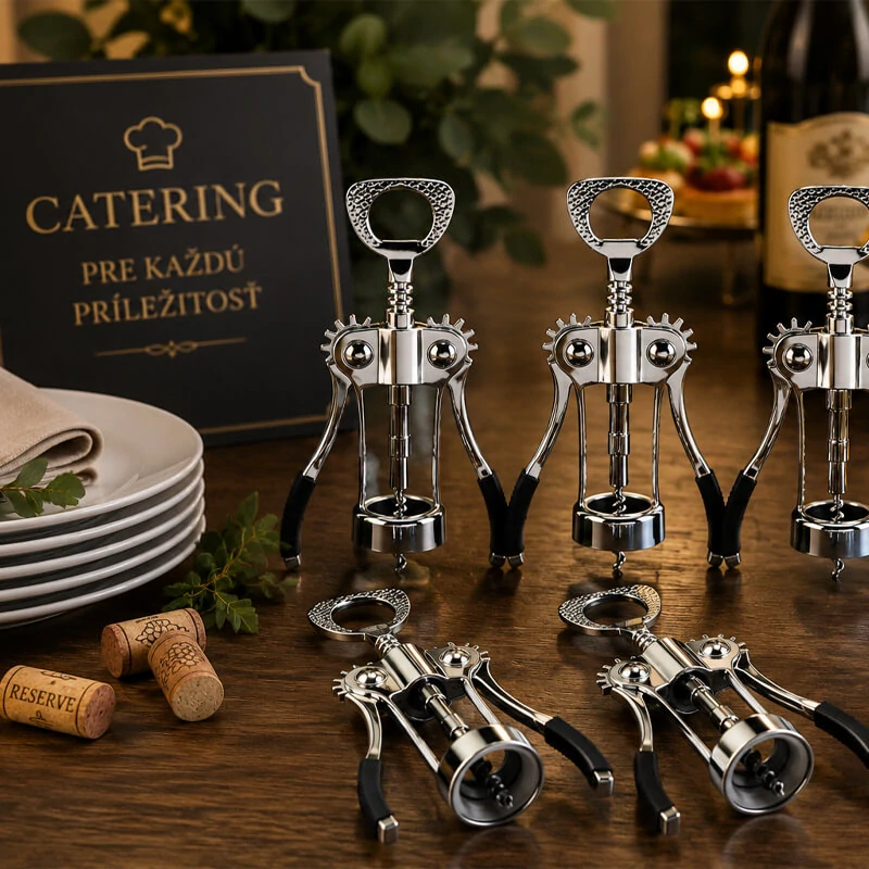 Súprava 5 otváračov na víno – vývrtky na catering a oslavy