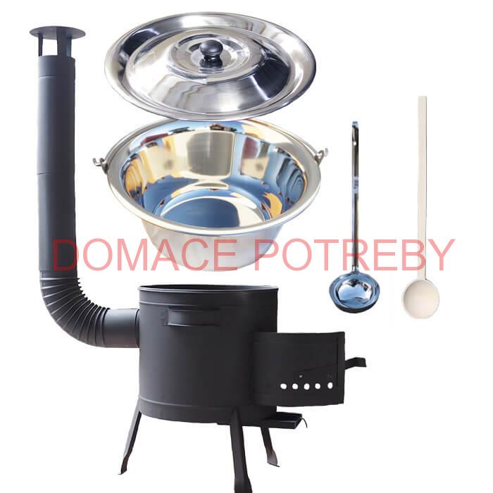 Kotlíkový gulášový set 42 PLUS 600 + nerezový kotlík 20 L (1,2 mm)