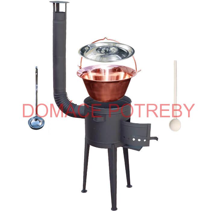 Kotlíkový gulášový set 36 PLUS 600 + medený kotlík 14 L (1,2 mm)