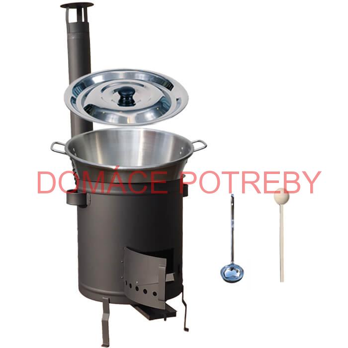 Nerezový kotol 40 L (1,2 mm) + hrubostenná (1,5 mm) a žiaruvzdorná kotlina 45 PLUS 600