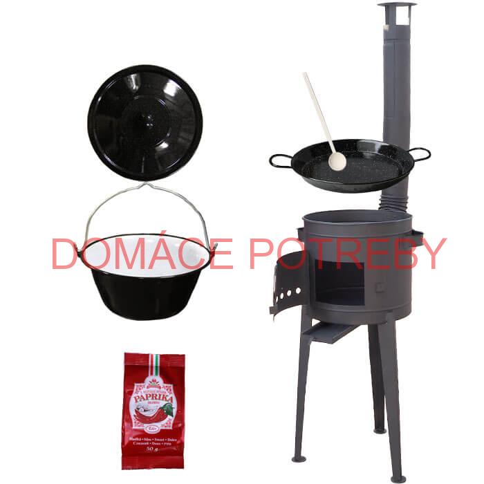 Smaltovaný kotlík 13 L + Paella smaltovaná panvica + vysoká žiaruvzdorná kotlina 36 cm PLUS 600