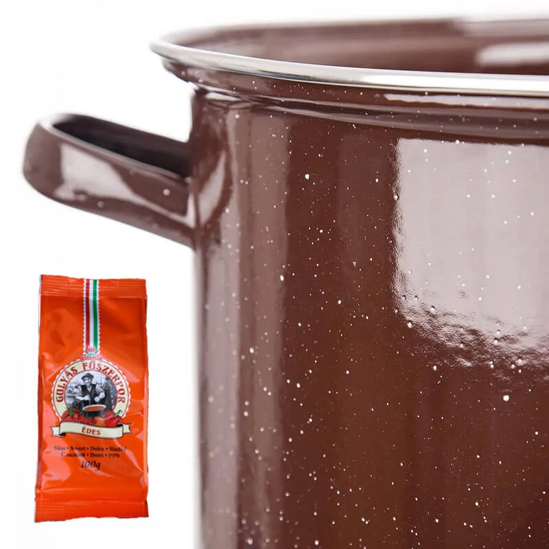 Hrniec hrubostenný smaltovaný + pokrievka 20 l FALCO + korenie na guláš - sladké 100 g