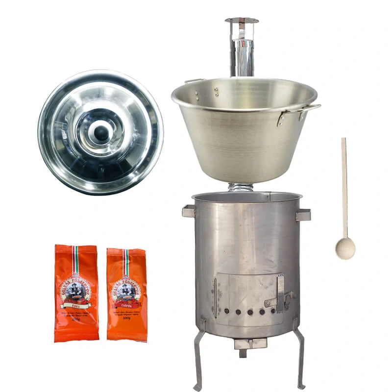 Nerezový kotol 40 L + nerezová kotlina 45 cm 1,5 mm STRONG EXCLUSIVE, + paprikové korenie na guláš