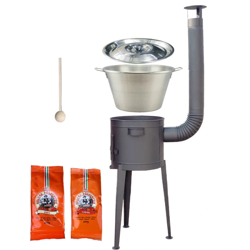 Nerezový kotol 40 L + vysoká kotlina 47 cm (1,5 mm) HODO Plus 600 + paprikové korenie na guláš