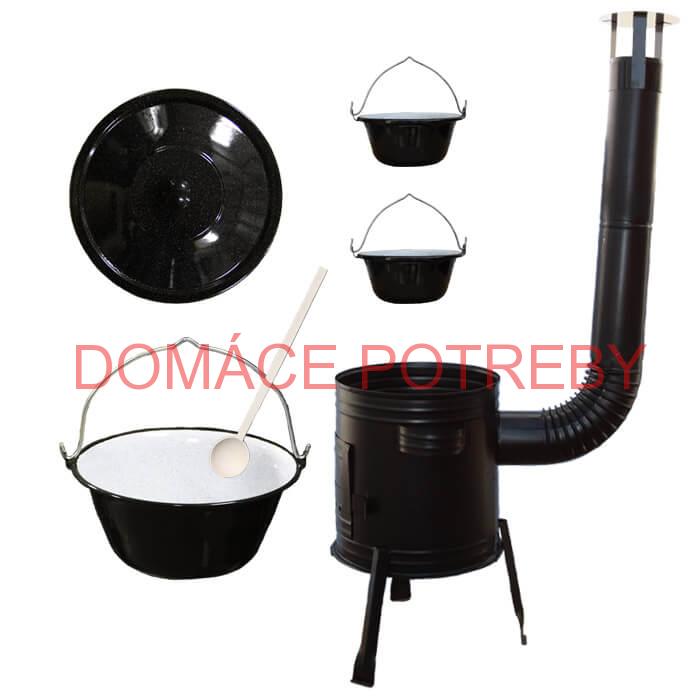 Kotlíkový gulášový set + smaltovaný kotlík 30 L + 2 servírovacie kotlíky