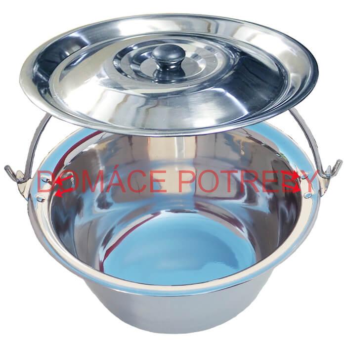Antikorový kotlík 15 L (0,8 mm) s nitmi + pokrievka