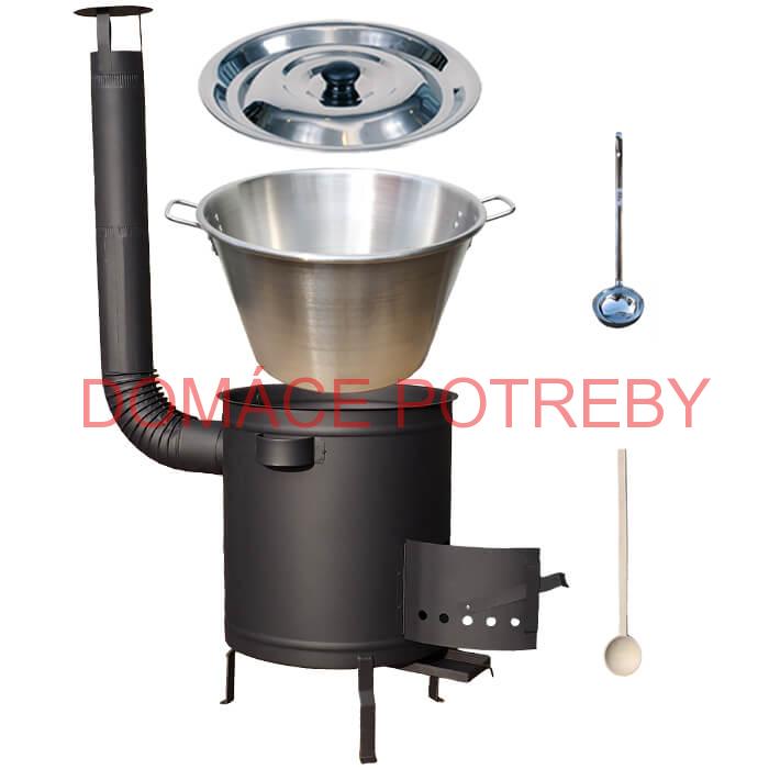 Nerezový kotol 40 L (1,2 mm) + hrubostenná (1,5 mm) a žiaruvzdorná kotlina 45 PLUS 600