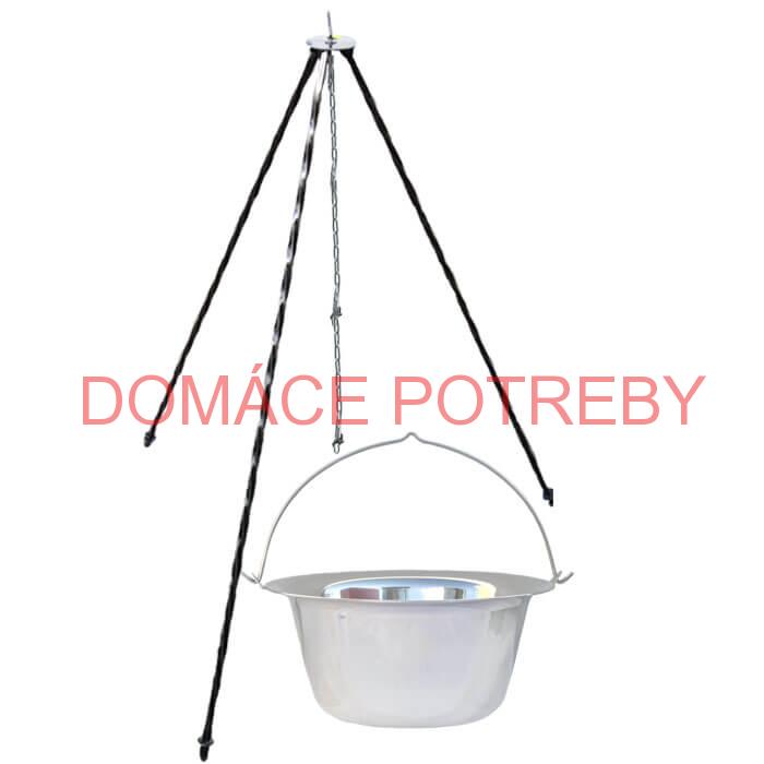 Nerezový kotlík (INOX 0,8 mm) 20 L + trojnožka 1,2 m