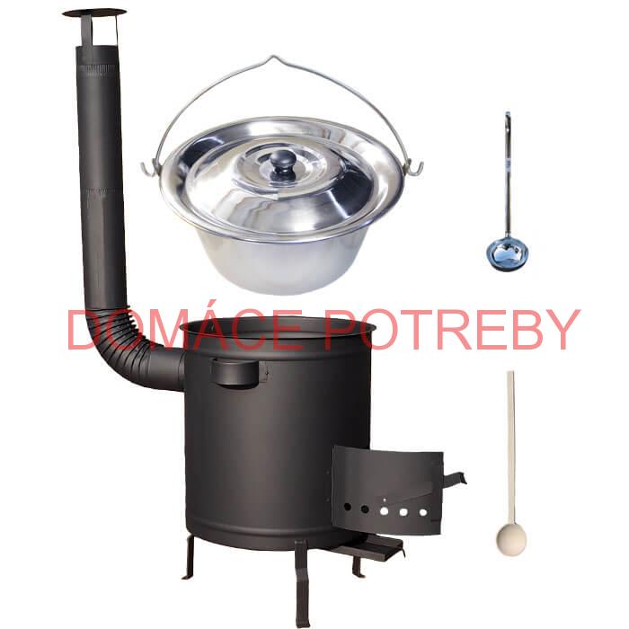 Nerezový kotlík 15 L (1,2 mm) + hrubostenná (1,5 mm) a žiaruvzdorná kotlina 36 PLUS 600