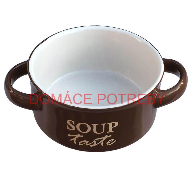 Keramická miska na polievku-hnedá SOUP
