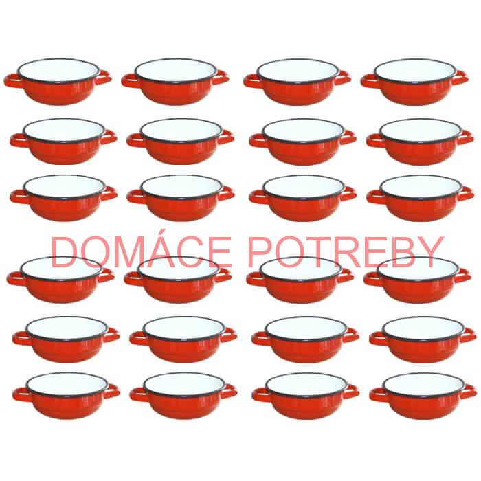 Súprava smaltovaných selských misiek 16 cm 24 ks