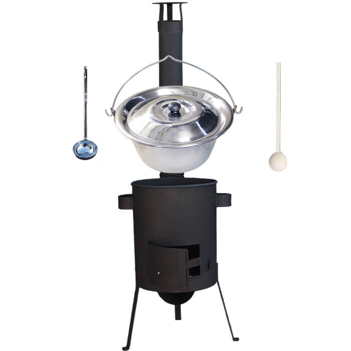 Nerezový kotlík 15 L (1,2 mm) INOX + žiaruvzdorná kotlina 36 PLUS 600 4 MM