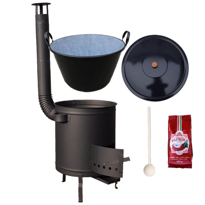 Zabíjačkový smaltovaný kotol 60 L + nerezová kotlina 1,5 mm 50 cm STRONG EXCLUSIVE