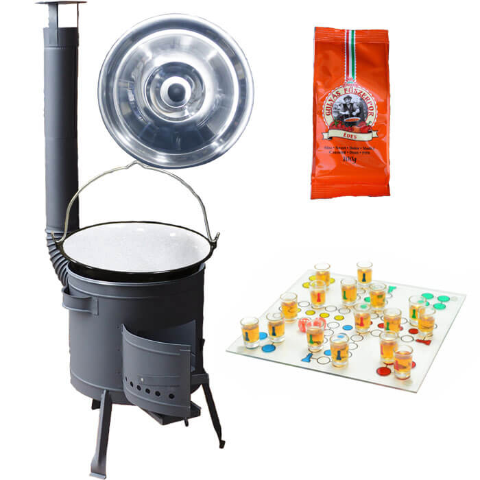 Smaltovaný kotlík 20 L (1,2 mm) + korenie + človeče pi už + nízka žiaruvzdorná kotlina 42 PLUS 600