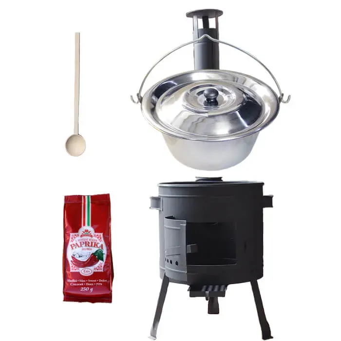 Nerezový kotlík 22 L (0,8 mm) INOX + hrubostenná (1,5 mm) žiaruvzdorná kotlina BALKY STRONG 42 PLUS 600